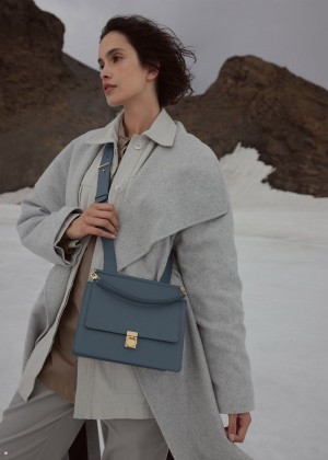 Sacs Polene Numéro Sept Femme Bleu | 176-ETCBMG