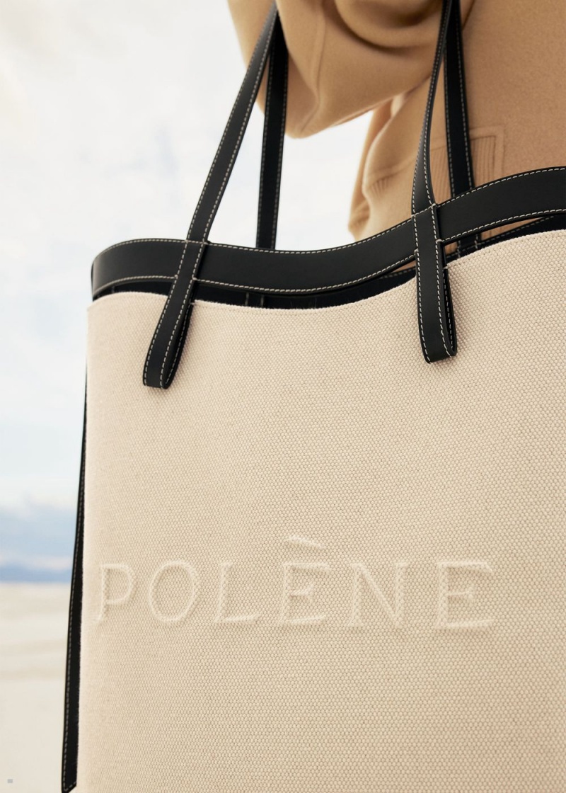 Sacs Polene Ilo Femme Noir Blanche | 369-QBIPEG