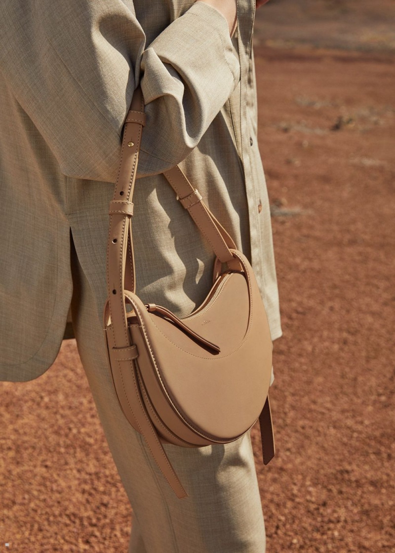 Sacs Polene Numéro Dix Femme Beige | 273-UKNSGT