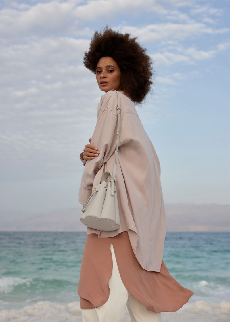 Sacs Polene Numéro Huit Mini Femme Blanche | 196-FBDNSU