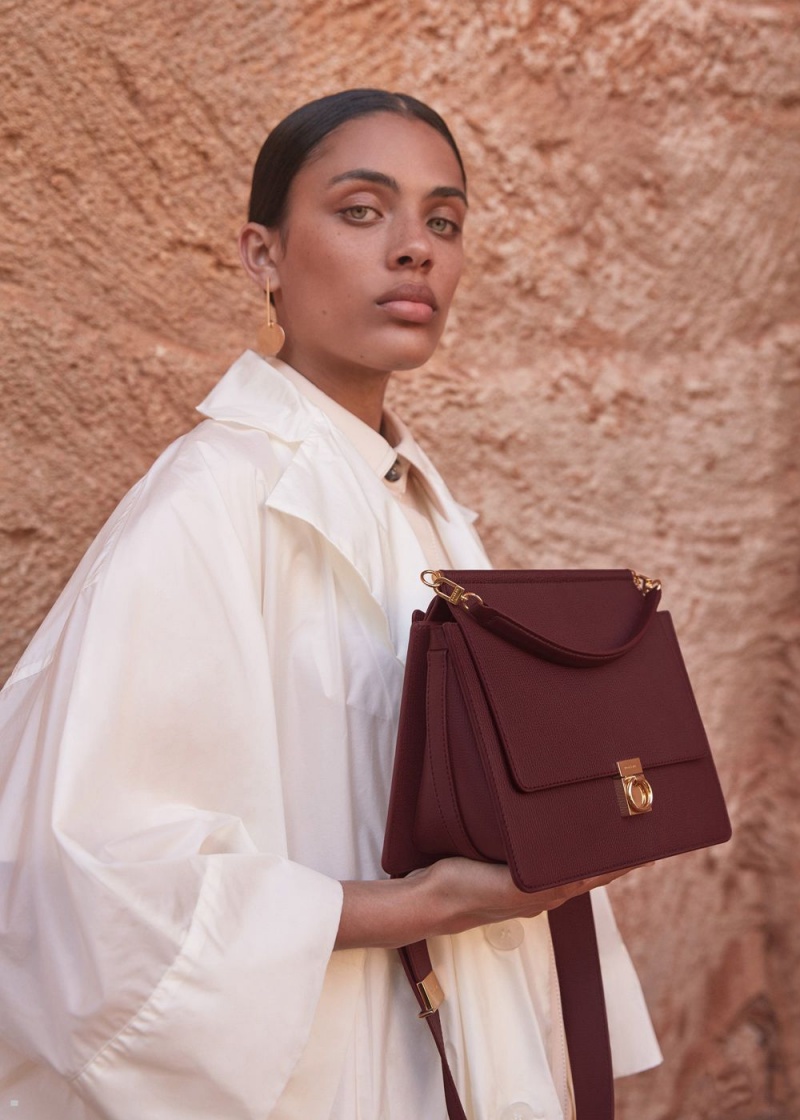 Sacs Polene Numéro Sept Femme Bordeaux | 045-XVQJMO