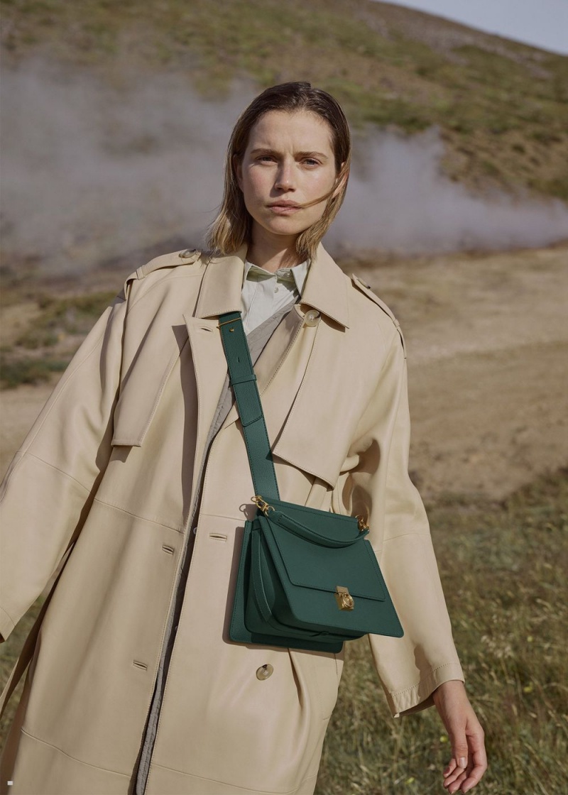 Sacs Polene Numéro Sept Femme Vert | 057-TKFEGJ