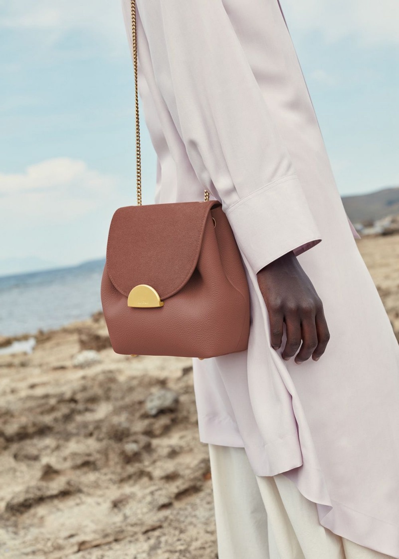 Sacs Polene Numéro Un Mini Femme Marron | 650-SLZFKW